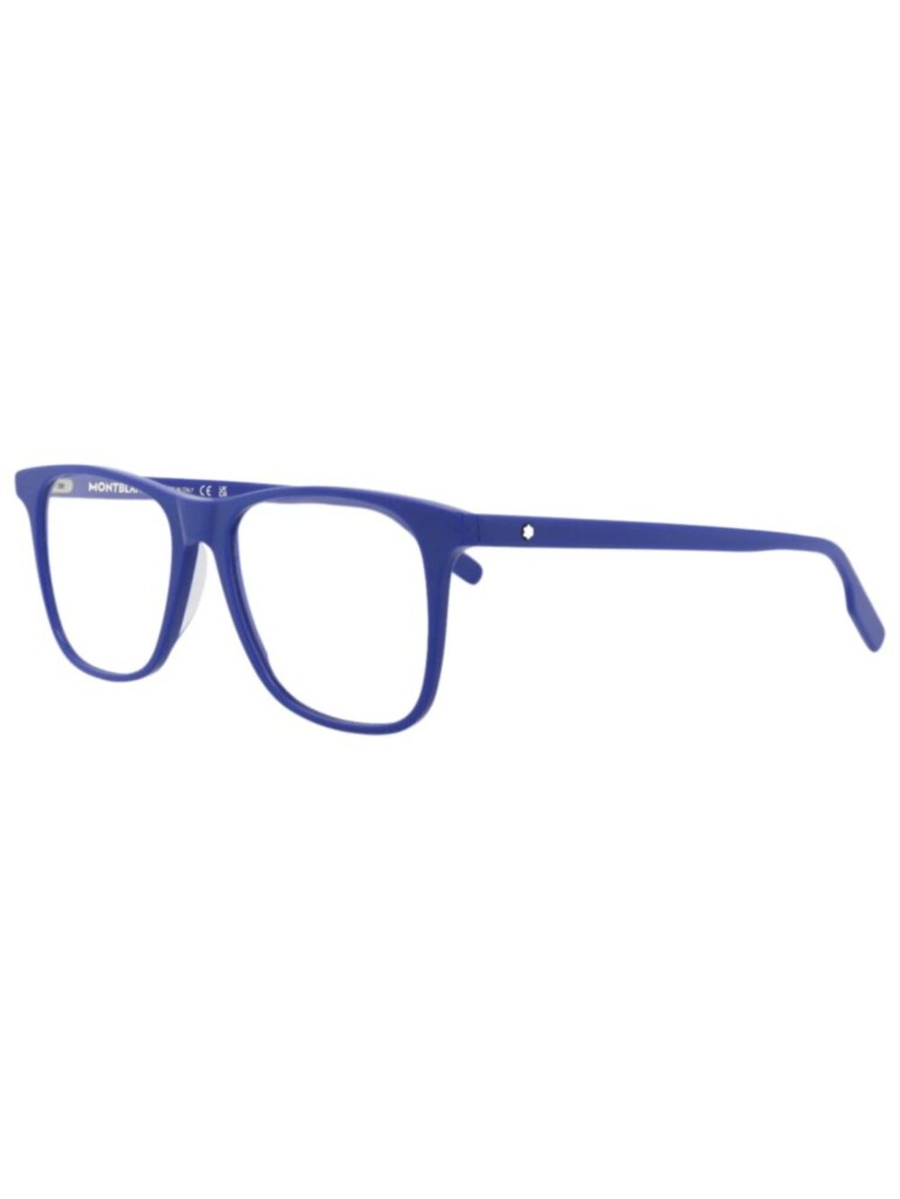 New Montblanc Women's Eyeglasses Square Rectangle Acetate Frame Mens Blue Blue